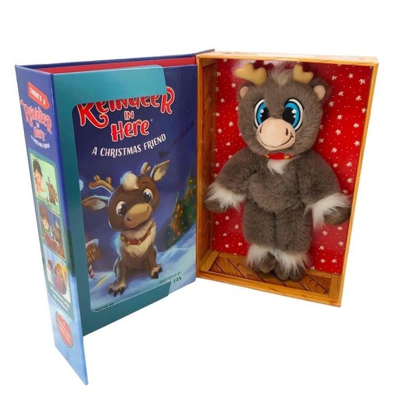 New Reindeer in Here Book & 10" Plush Gift Set Target Special Edition Christmas - Picture 1 of 6